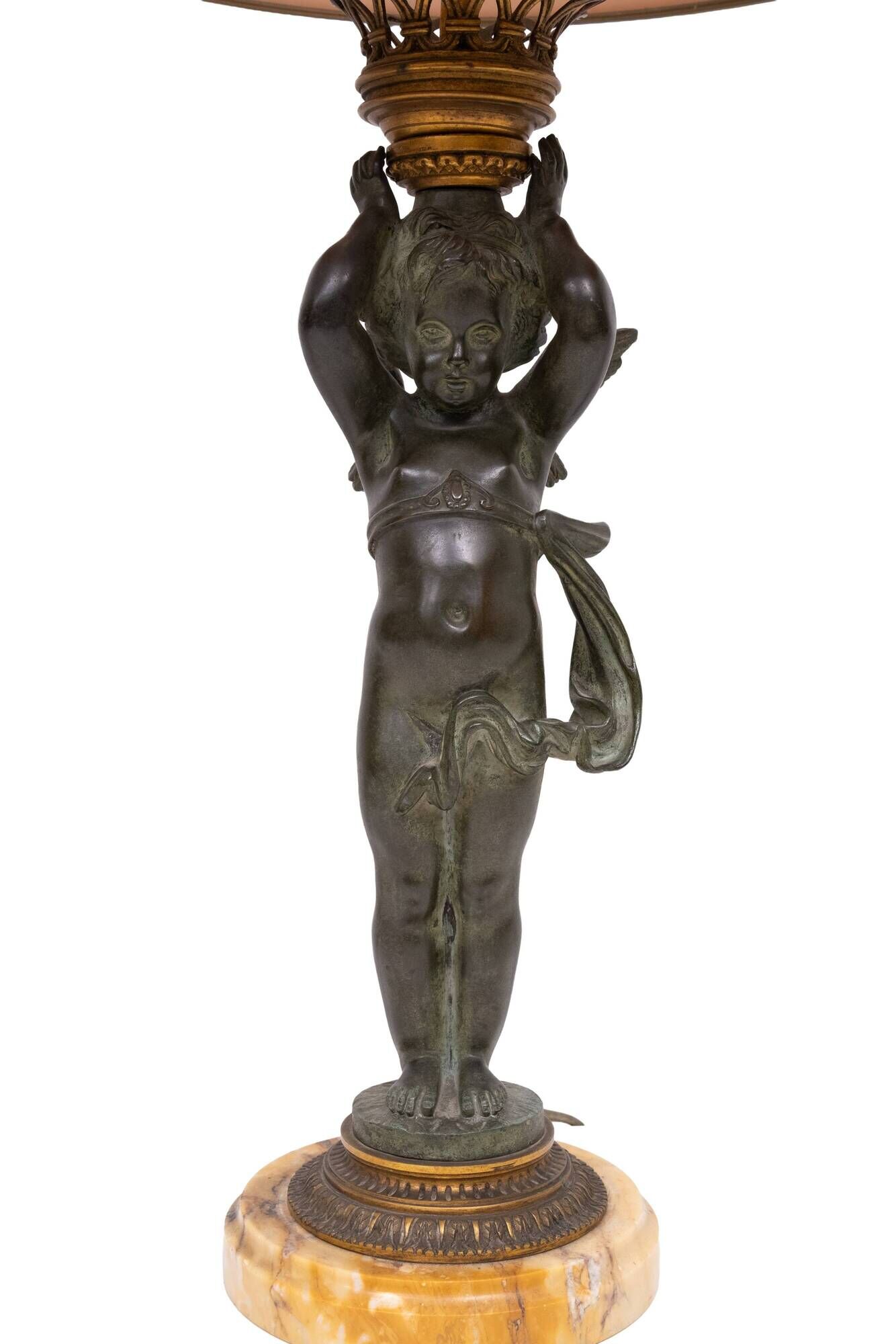 Stunning Empire Bronze Cherub Table lamp 1890s France