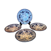 Lot de 4 assiettes  plates Creil Montereau vintage