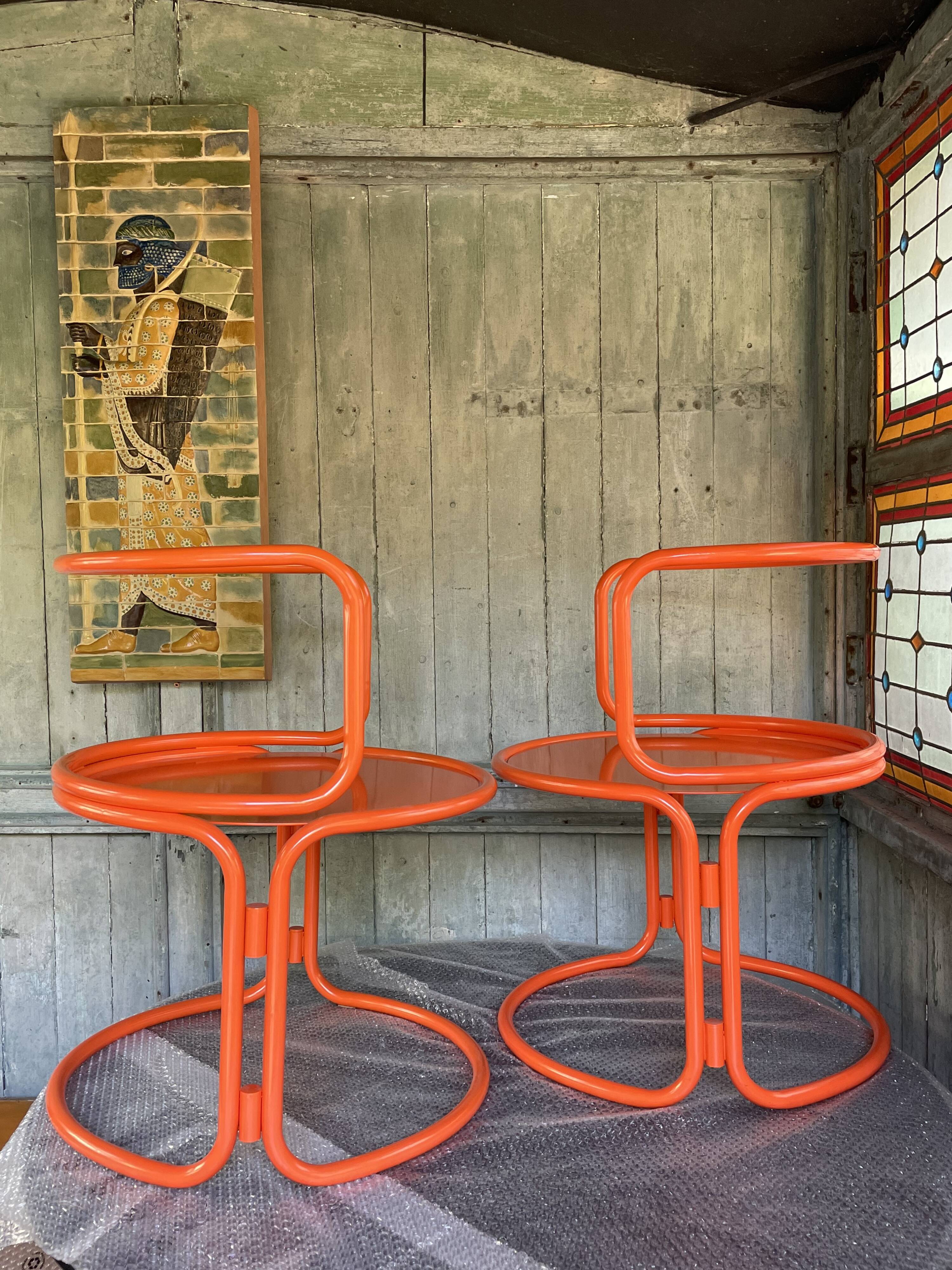 Pair of Gae Aulenti armchairs for Prisunic