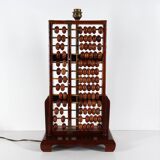 Old abacus lamp base, Chinese suanpan "lotus-flower brand"