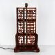 Ancien pied de lampe boulier, abacus chinois suanpan “lotus‑flower brand”