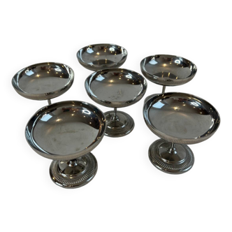 6 stainless steel ice cream cups