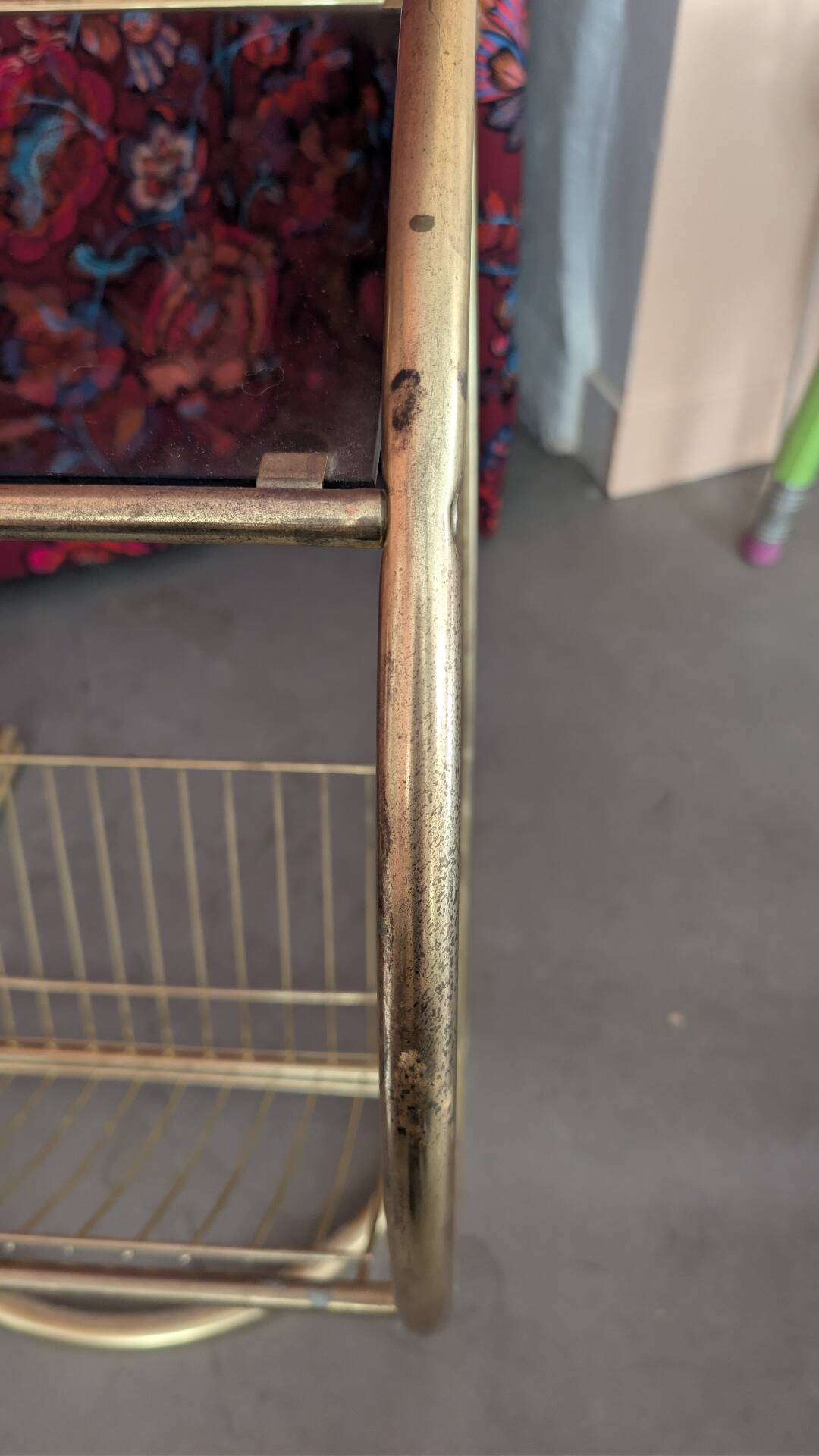 Side table for storing magazines