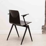 Galvanitas S22 ebony and black chair with armrests