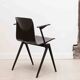Galvanitas S22 ebony and black chair with armrests