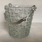 Ice bucket geometric patterns triangles in glass