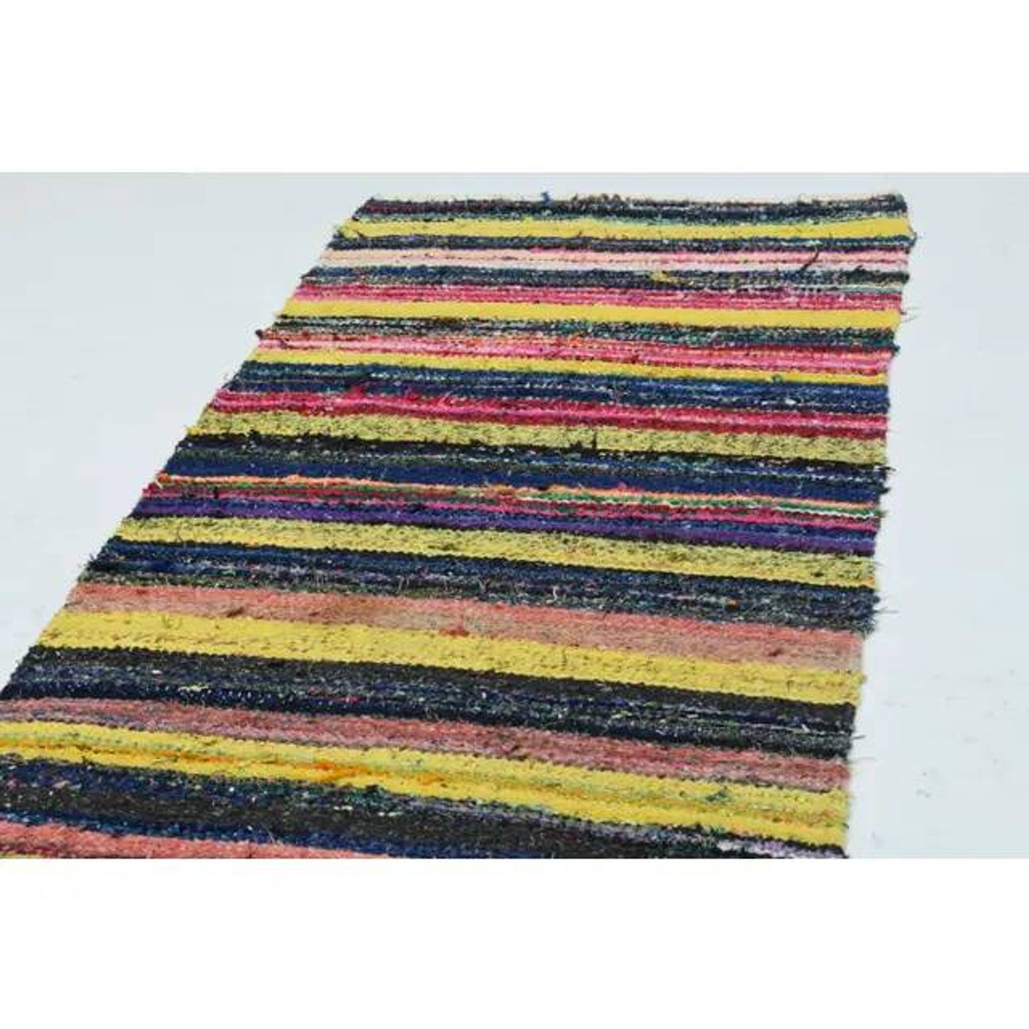 1970s Vintage Turkish Oushak Handmade Wool Cotton Yellow Runner Rug 65x318