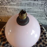 Pink opaline ball lamp 1950