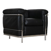 Cassina LC2 vintage lounge chair by Charlotte Perriand and Le Corbusier