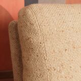 Danish Set of Armchairs Soft Cuschion Comfortable Wool Upholstery