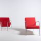 Ensemble de 2 fauteuils vintage style bauhaus d'ikea