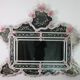 Exceptional Extra Large Size Vintage Pink Murano Glass Wall Mirror, 1950s
