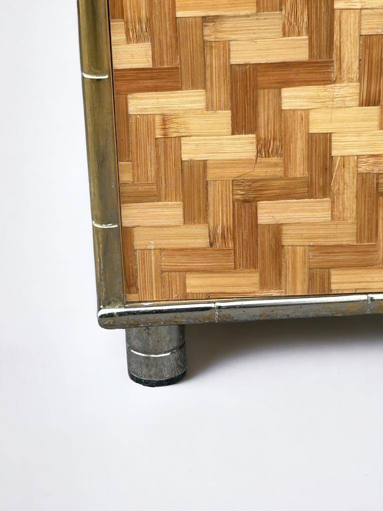 Beautiful Vintage Bamboo Sideboard in Gabriella Crespi style, Italy Circa 1970