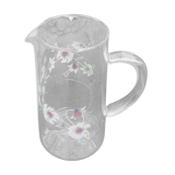 Orangeade decanter with ancient engraved flowers