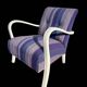 paire de fauteuils clubs art deco