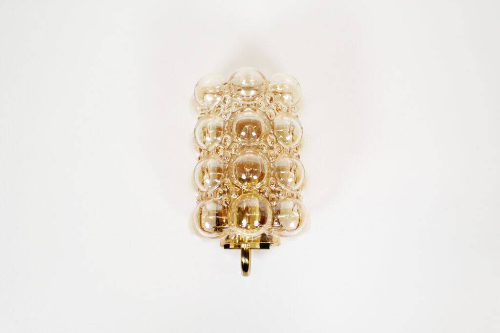 Single Murano glass 'bubble' sconce by Helena Tynell for Glashutte Limburg