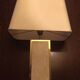 Travertine and Camille Breesch 1970 brass table lamp