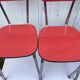 Set of 4 vintage chairs in pop red formica 1960s