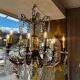 Crystal and bronze chandelier