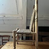 6 wooden and rope chairs attributed to Adrien Audoux & Frida Minet