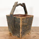 Antique wooden harvest bucket high