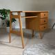 Vintage oak compass foot desk