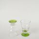 Duo de verres à vin, vert pomme, 1980