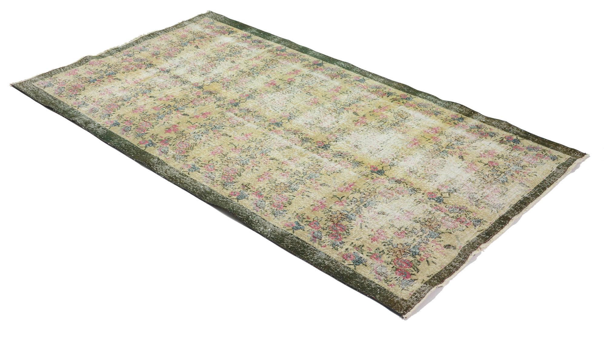 Anatolian handmade vintage rug 235 cm x 132 cm