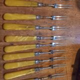 Set of 12 snail or seafood forks