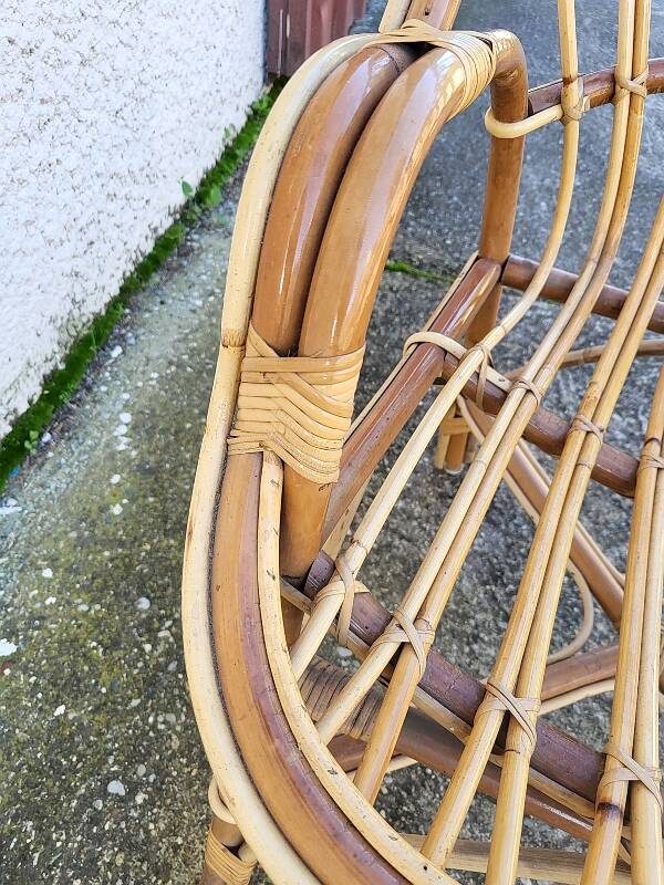 Rattan armchair 1960