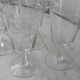 Lot de 10 verres à vin / eau gravés années 50
