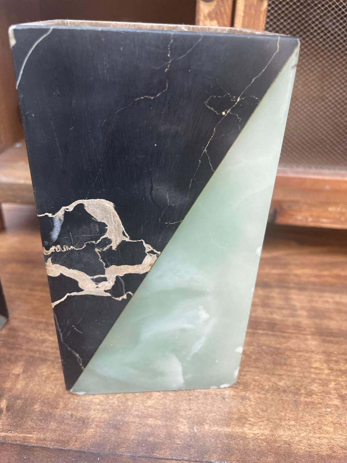 2 Old marble bookends