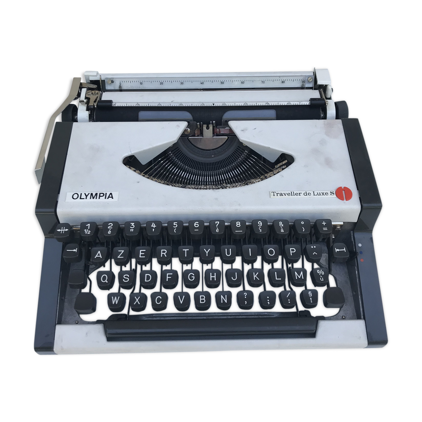 Olympia traveller luxury typewriter with its trunk