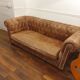 3-seater chesterfield sofa in tan leather