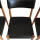 4 Chaises Scandinave Noires Années 50/60 Vintage