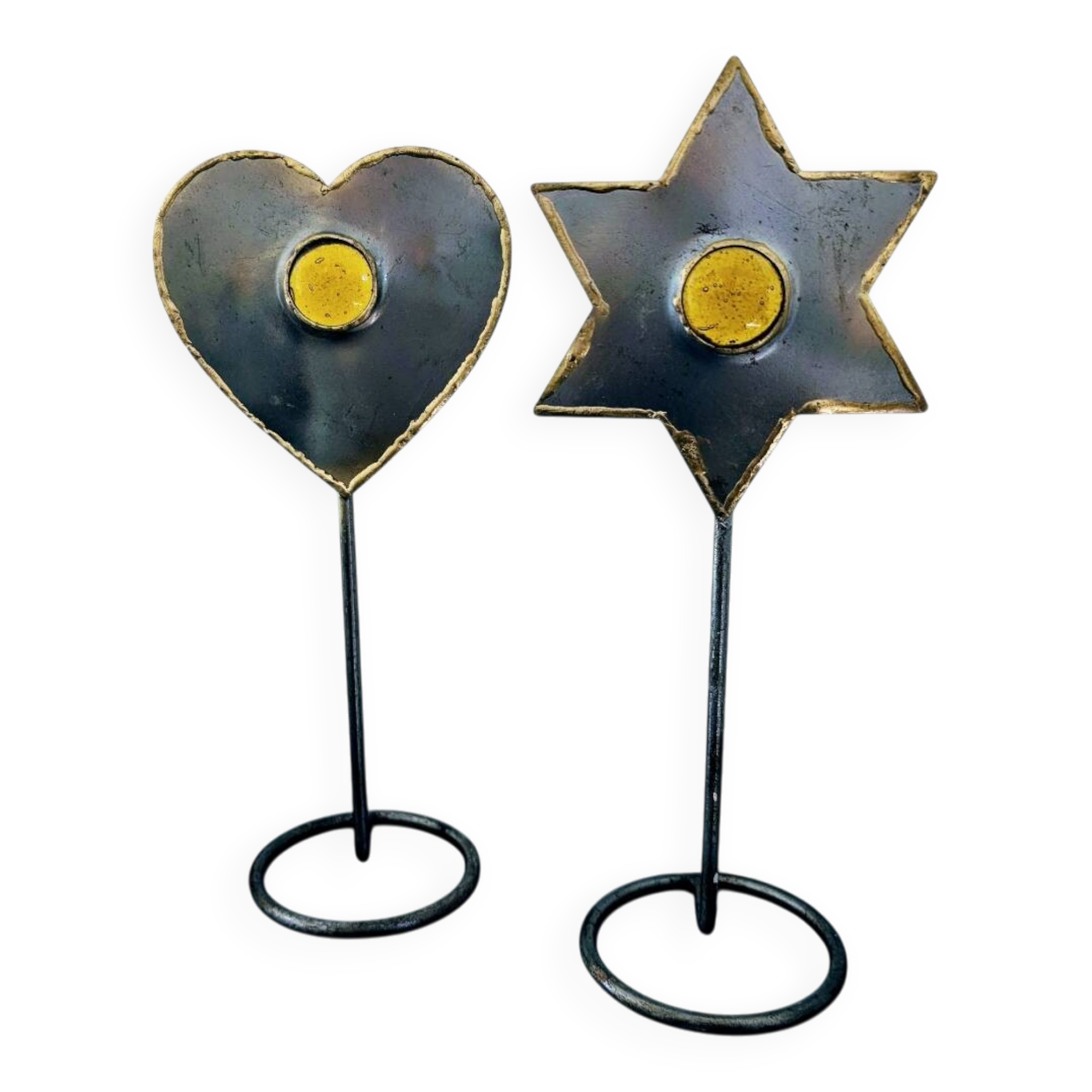 Pair of vintage candle holders