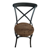 Bistro chair in wood and metal