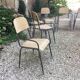 Lot de 6 chaises bois et fer