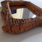 Rectangular mirror, cork frame, 60/70