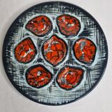 Set of six plates, oyster set, Pornic, 25 cm
