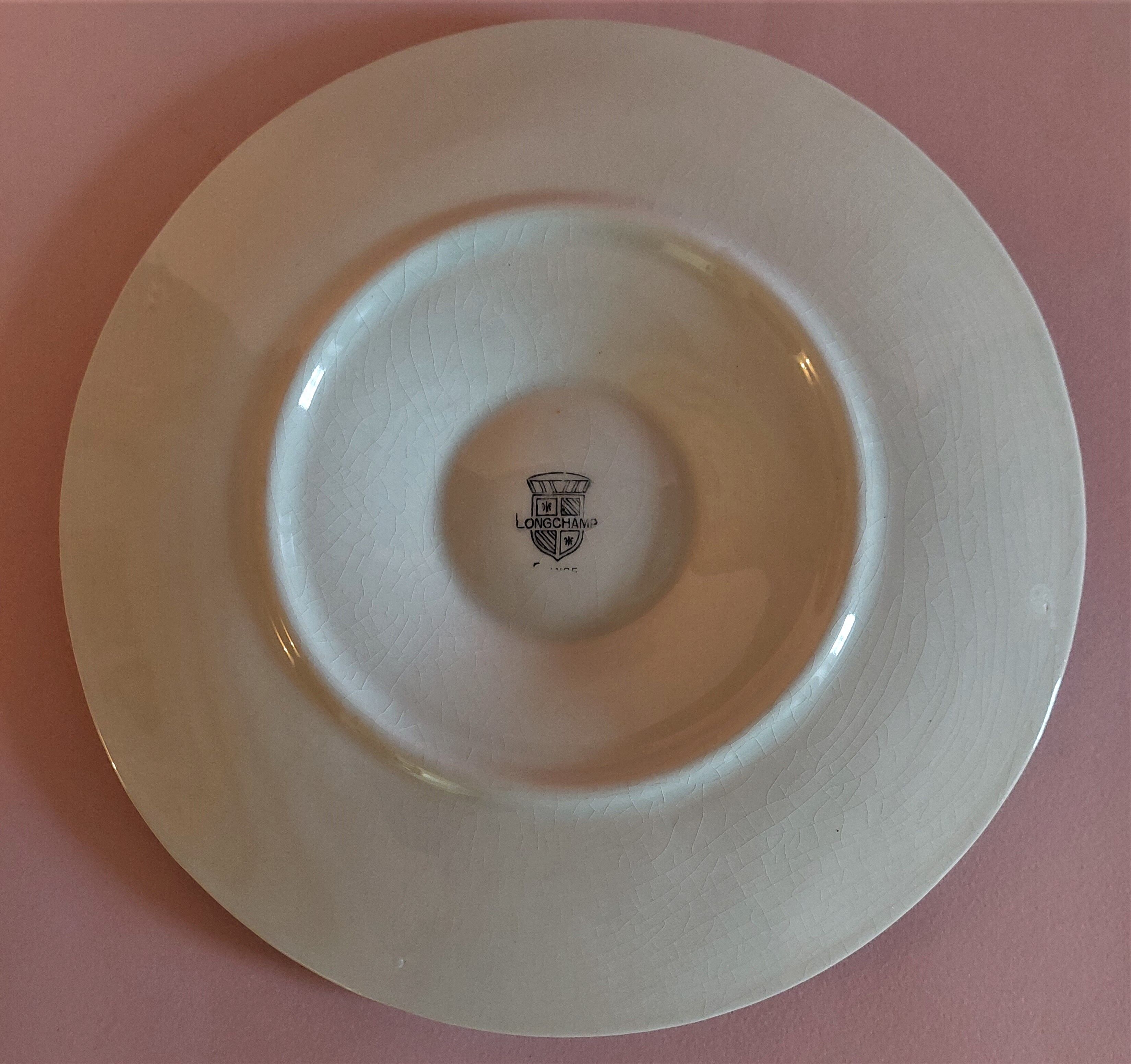 Oyster plate in white earthenware from Longchamp