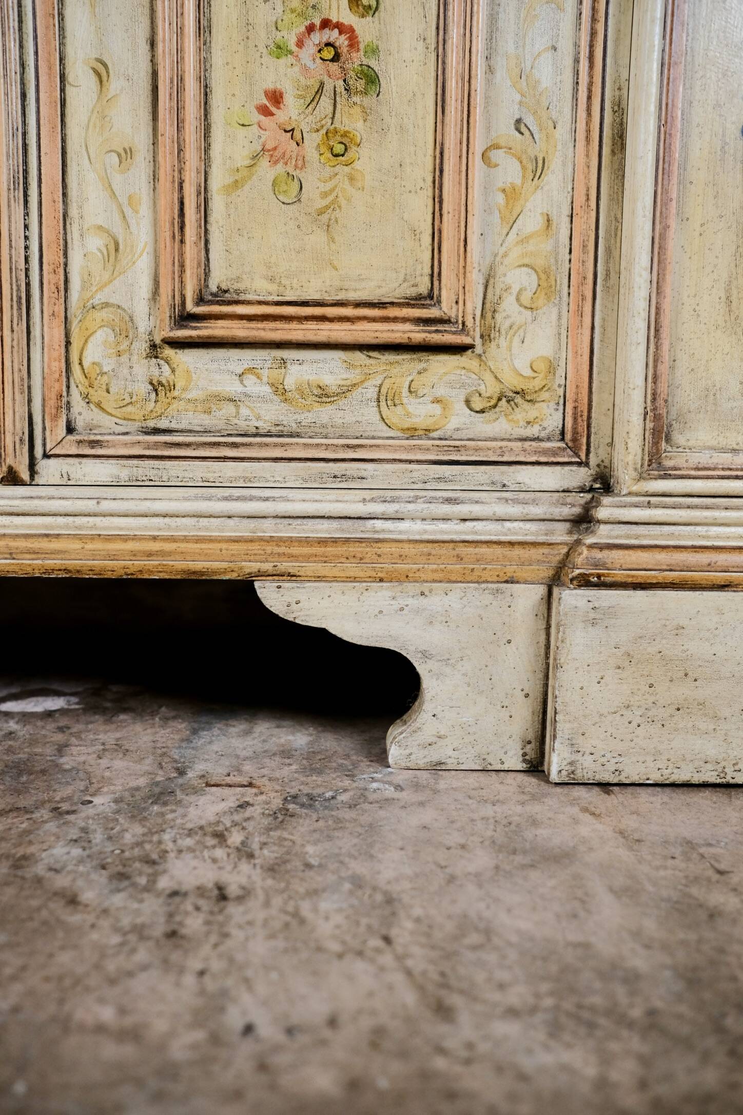 Hand-painted Venetian-style sideboard, mid-20th century