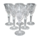 Series of 6 wine glasses in diamond cut crystal Lemberg or Saint-Louis 18cm