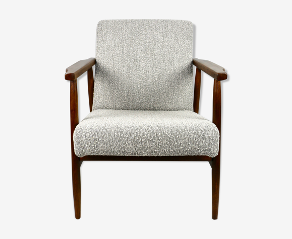 Fauteuil à boucles gris, années 1970