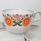 11 cups coffee and sugar pot décor lotus orange 70s