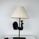 Wrought iron rooster lamp, brutalist, vintage, 1970