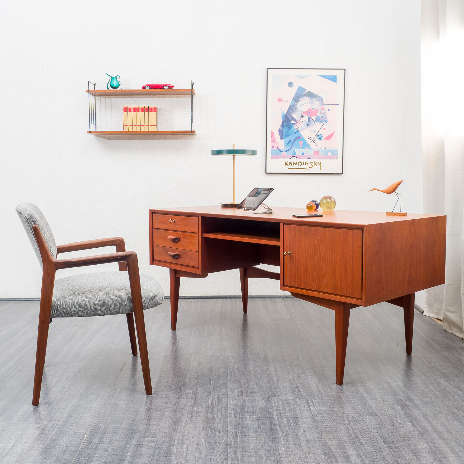Office 60s, teak, restored