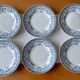 6 antique flat plates in Saint-Amand earthenware (Nord)