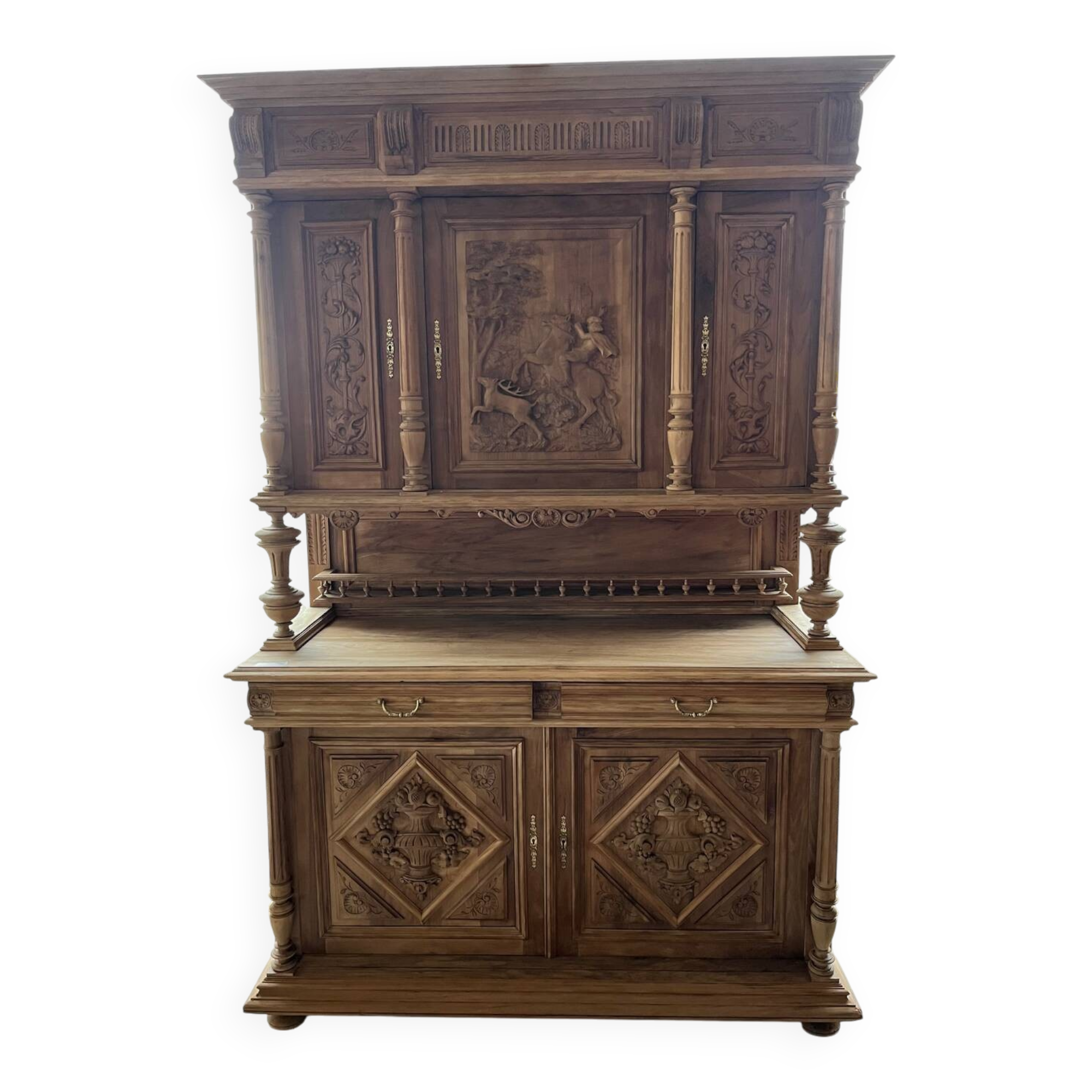 Medieval style airbrushed dresser