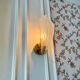 White Murano glass leaf wall light